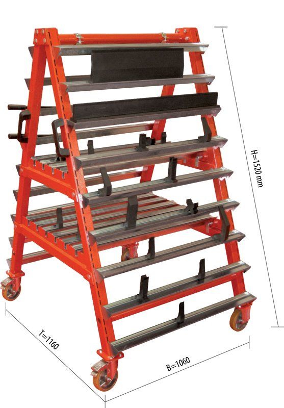 TOP ROLLER N Trolley morbido porta attrezzi con ruote centrali Work Line